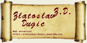 Zlatoslav Dugić vizit kartica